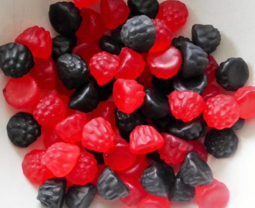 Blackberry and raspberry sweets